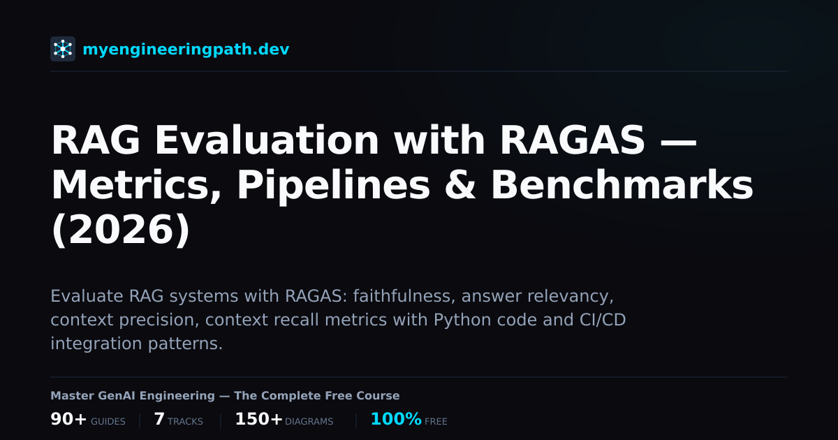 RAG Evaluation with RAGAS — Metrics, Pipelines & Benchmarks (2026 ...