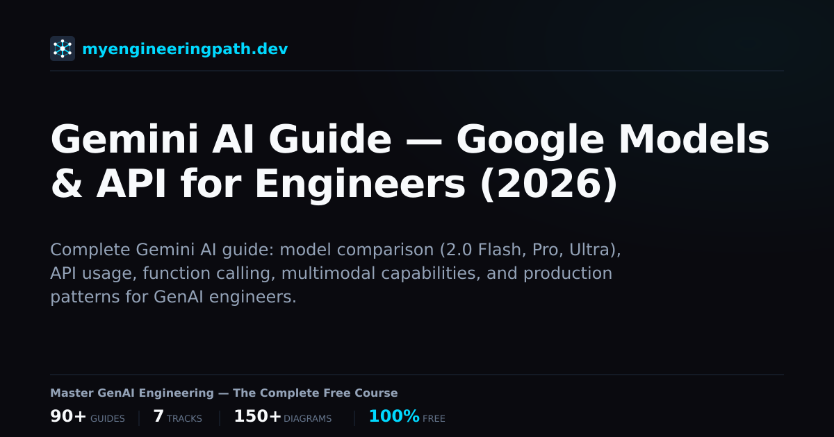 Gemini AI Guide — Google Models & API for Engineers (2026 ...