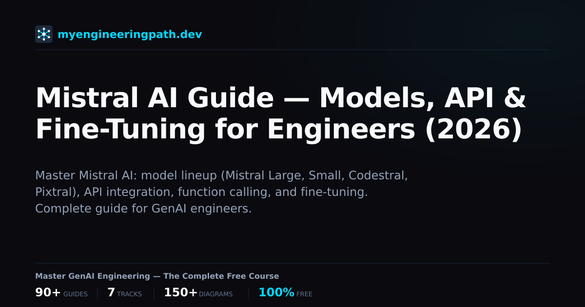 Mistral AI Guide — Models, API & Fine-Tuning for Engineers (2026 ...